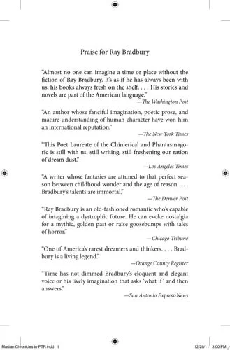 Book cover: The Martian Chronicles by Ray Bradbury