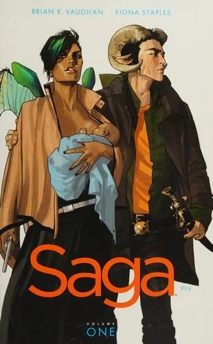 Book cover: Saga, Vol. 1 (Saga (Comic Series)) by Brian K. Vaughan