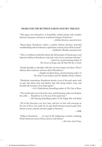 Book cover: Mirrored Heavens by Rebecca Roanhorse