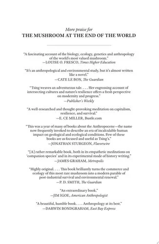 Book cover: The Mushroom at the End of the World: On the Possibility of Life in Capitalist Ruins by Anna Lowenhaupt Tsing