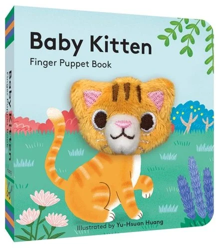 Book cover: Baby Kitten: Finger Puppet Book: (Board Book with Plush Baby Cat, Best Baby Book for Newborns) (Baby Animal Finger Puppets, 20) by Chronicle Books