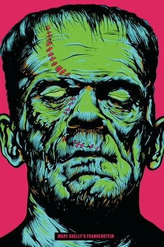 Book cover: Frankenstein by Mary Shelley; Mary Wollstonecraft Shelley; Larry Weinberg (adapted by)