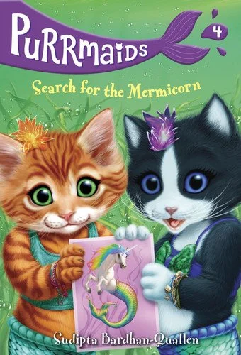 Book cover: Purrmaids #4: Search for the Mermicorn by Sudipta Bardhan-Quallen