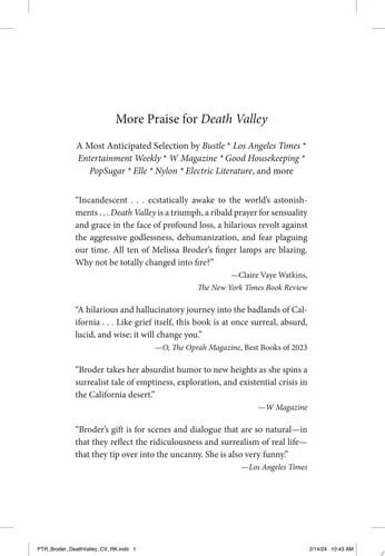 Book cover: Death Valley: A Novel by Melissa Broder