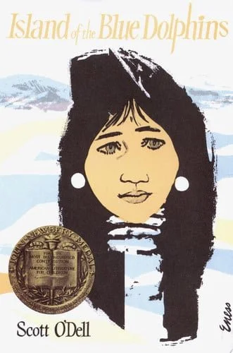 Book cover: Island of the Blue Dolphins by Scott O'Dell; Scott O' Dell