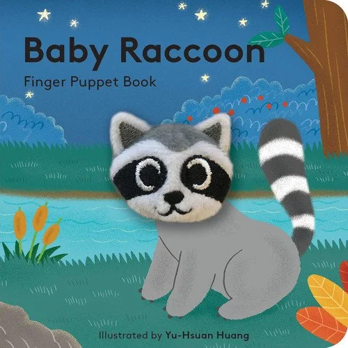 Book cover: Baby Raccoon: Finger Puppet Book (Baby Animal Finger Puppets, 21) by Chronicle Books