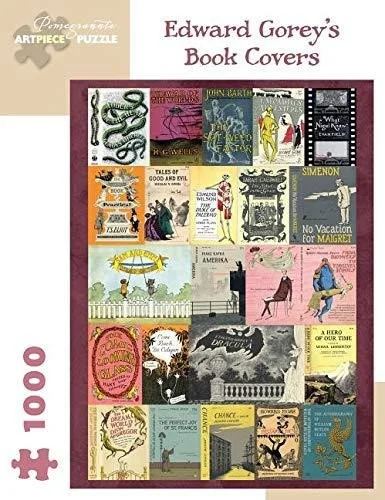 Book cover: Edward Gorey's Book Covers 1000-Piece Jigsaw Puzzle by Edward Gorey