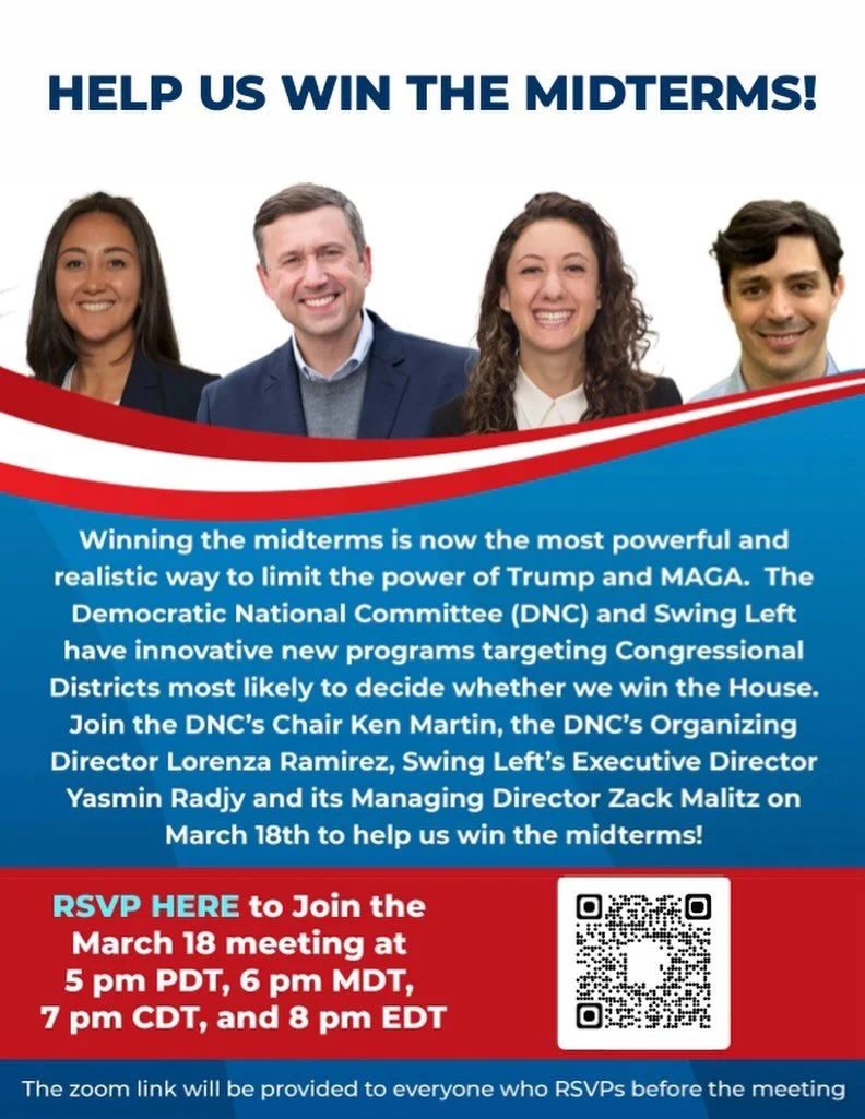 📆 Next Wednesday, join us for a conversation with the Democratic National Committee and grassroots volunteer leaders from across the country!

Together, we&rsquo;ll strategize with volunteers about how to strengthen voter outreach efforts for the mi