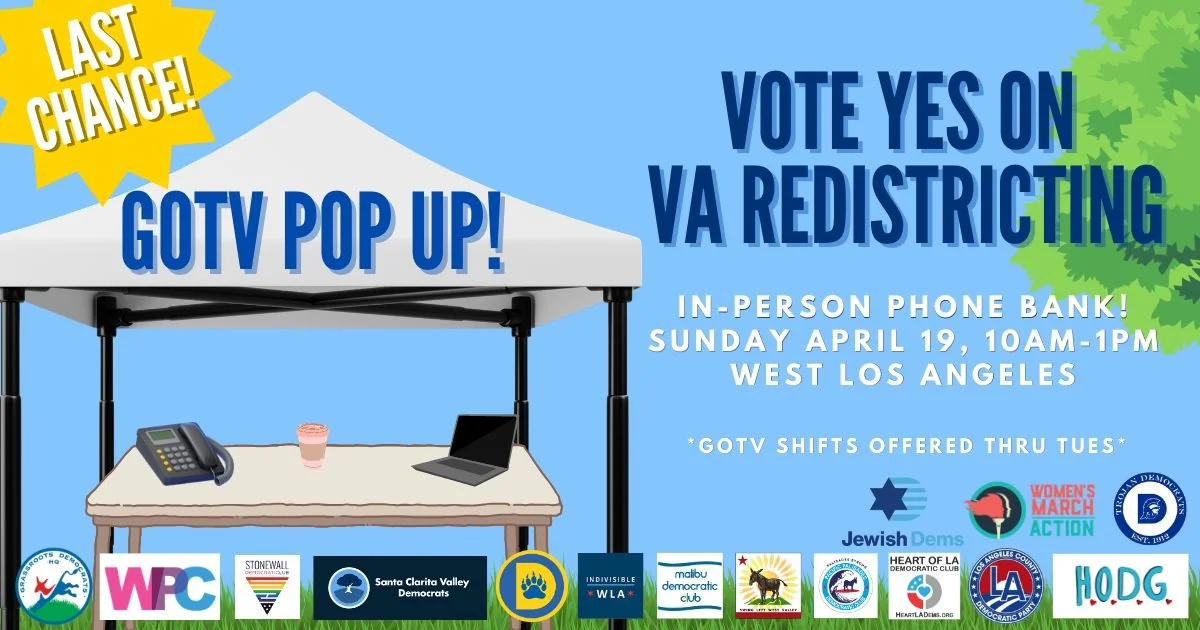 🗳️ Join us and our partners, @grassrootsdemocratshq, for an in-person phone bank at their Garden HQ to mobilize support for Virginia&rsquo;s redistricting efforts ahead of the 2026 midterms.

This is about putting people over politics&mdash;and buil