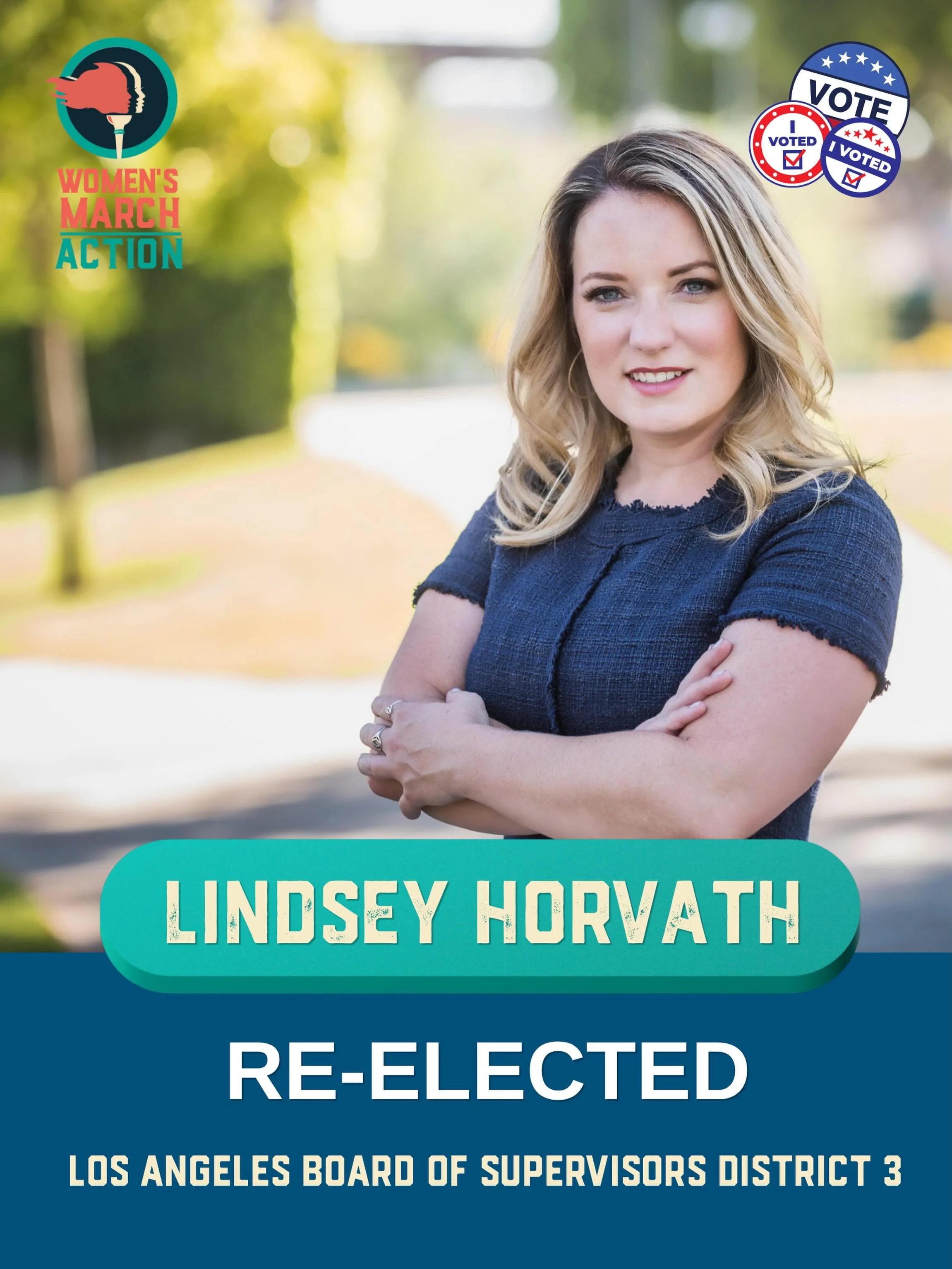 Congratulations to @lindseyforla on winning her re-election for the Los Angeles Board of Supervisors 3rd District! 👏

A special shoutout to everyone who knocked on doors and made calls. Volunteers win elections. 👏👏🩷

#Vote #CaliforniaPrimary