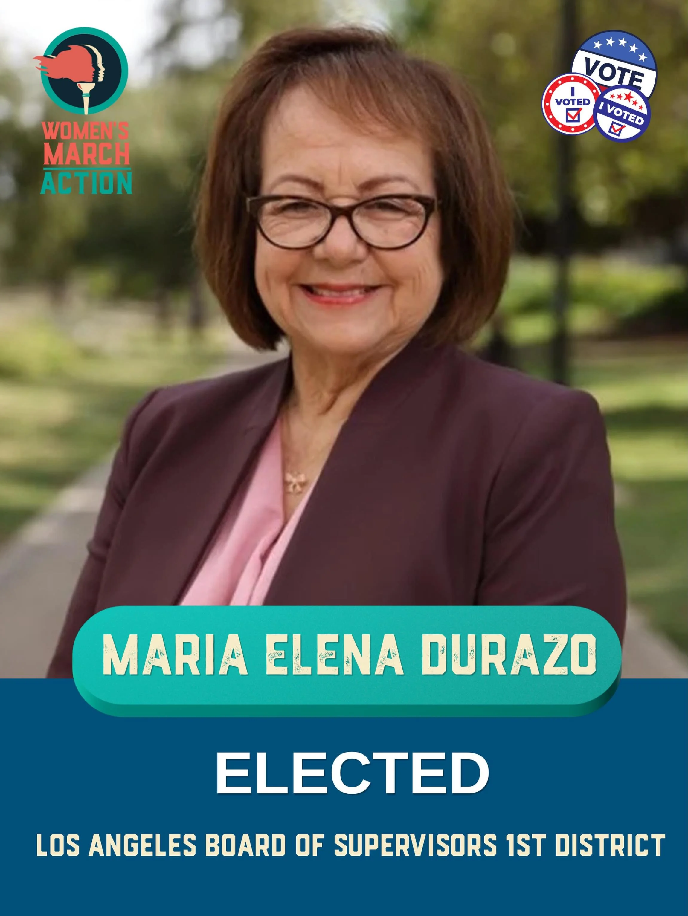Congratulations to @maria.elenadurazo for winning the election for Los Angeles Board of Supervisors 1st District! 👏

A special shoutout to everyone who knocked on doors and made calls. Volunteers win elections. 👏👏🩷

#Vote #CaliforniaPrimary