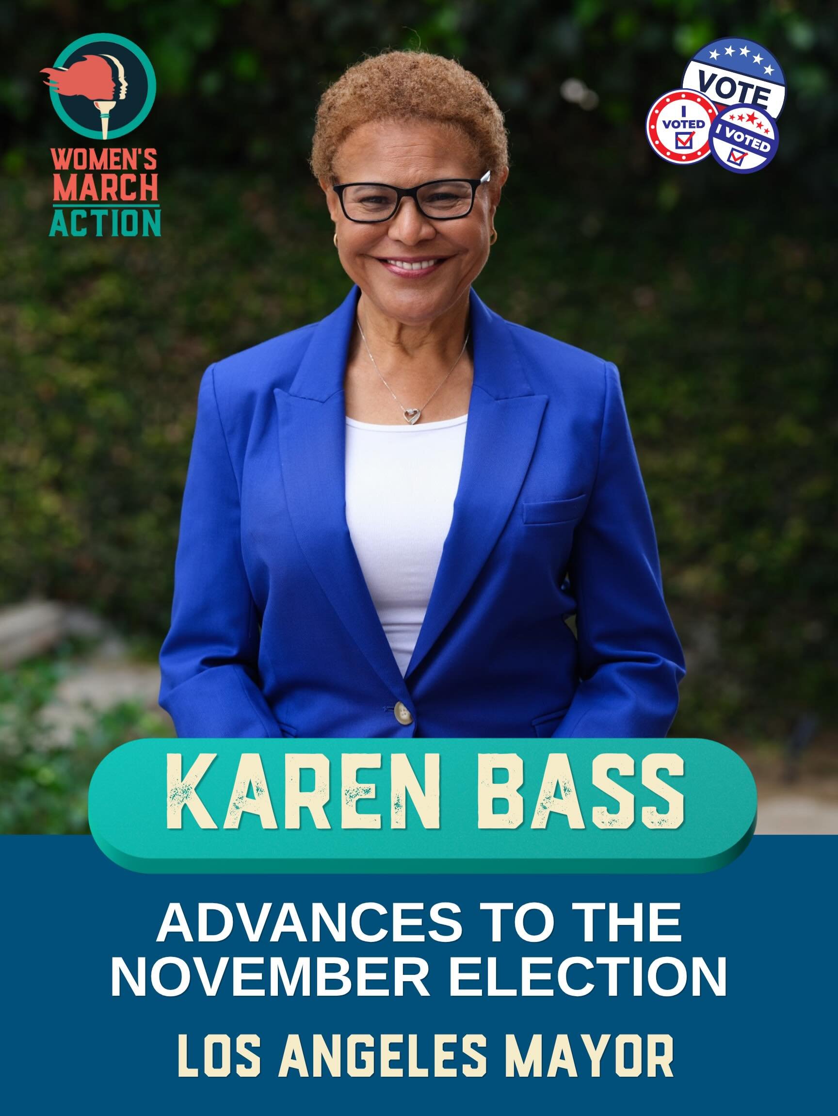 As more ballots continue to be counted, we&rsquo;re excited to share new election updates from Los Angeles!

✅ Mayor Karen Bass (@karenbassla) advances to the general election this November.

✅ Kenneth Mejia (@kennethmejiala) will continue serving as