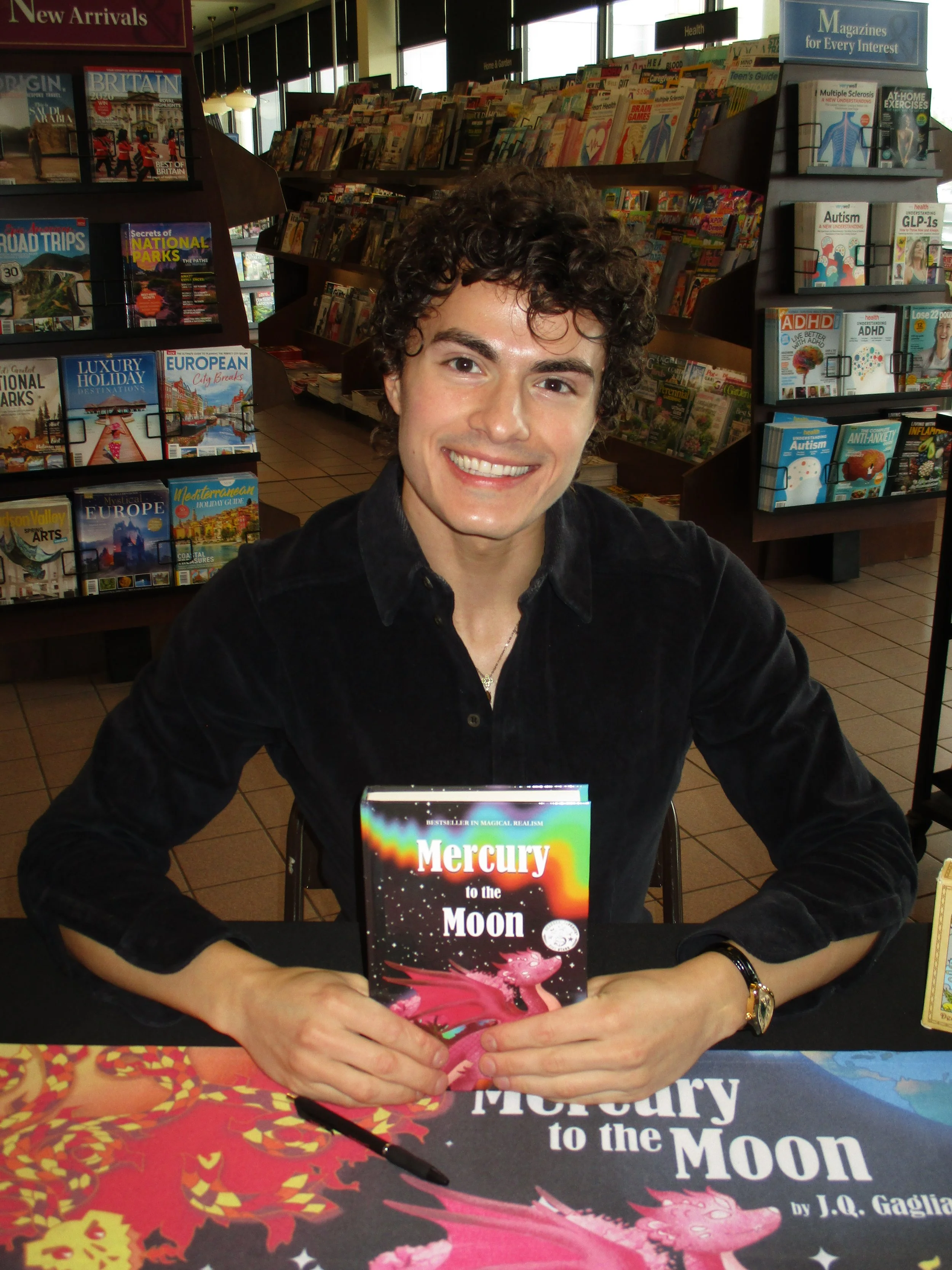 jq gagliastro book signing barnes and noble woodland park nj new jersey Mercury to the Moon by J.Q. Gagliastro barnes &amp; noble fantasy books