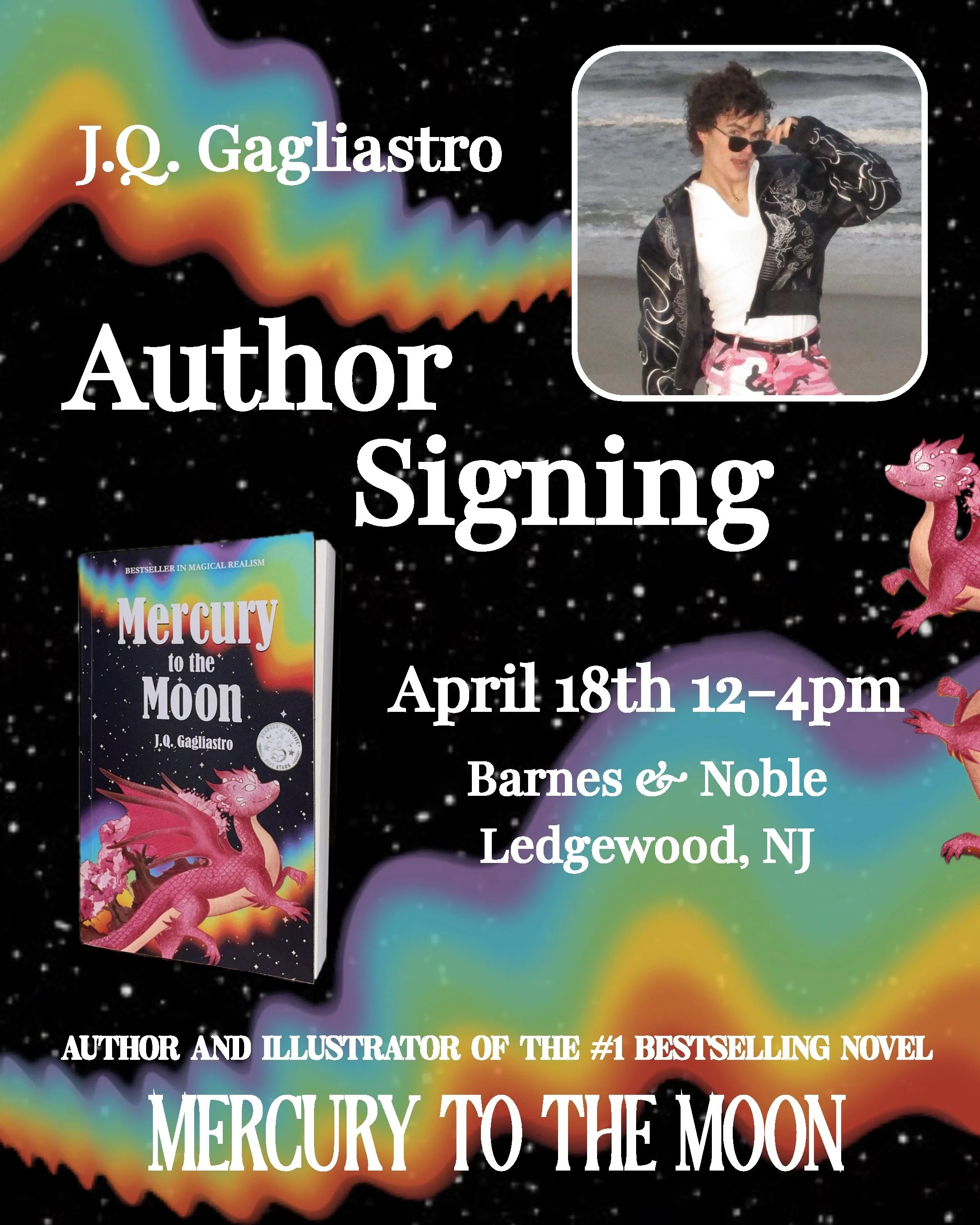 jq gagliastro book signing barnes and noble ledgewood nj new jersey Mercury to the Moon J.Q. Gagliastro barnes &amp; noble fantasy book indie bestseller