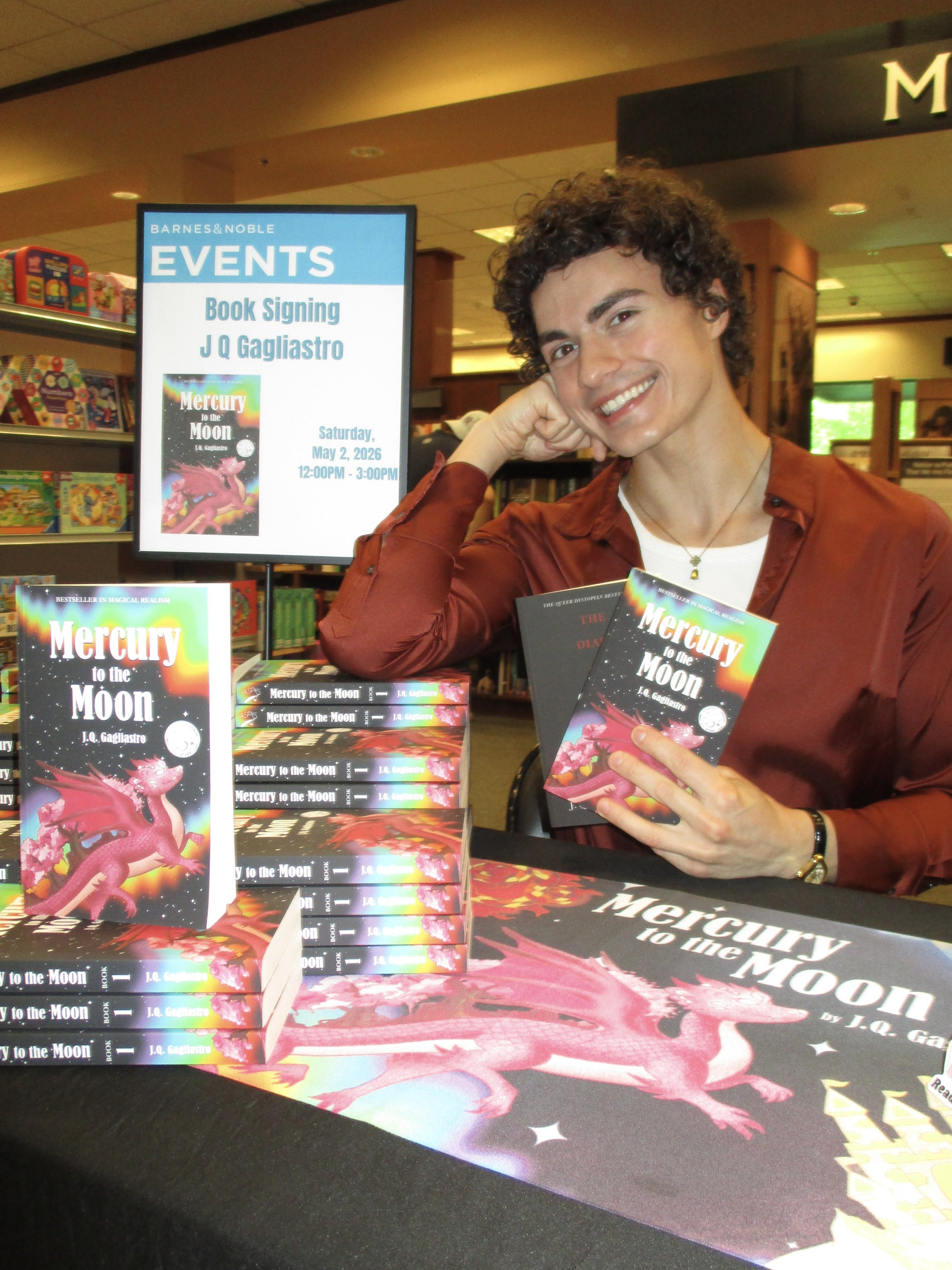 jq gagliastro book signing barnes and noble marlton nj new jersey Mercury to the Moon J.Q. Gagliastro barnes &amp; noble fantasy book indie bestseller