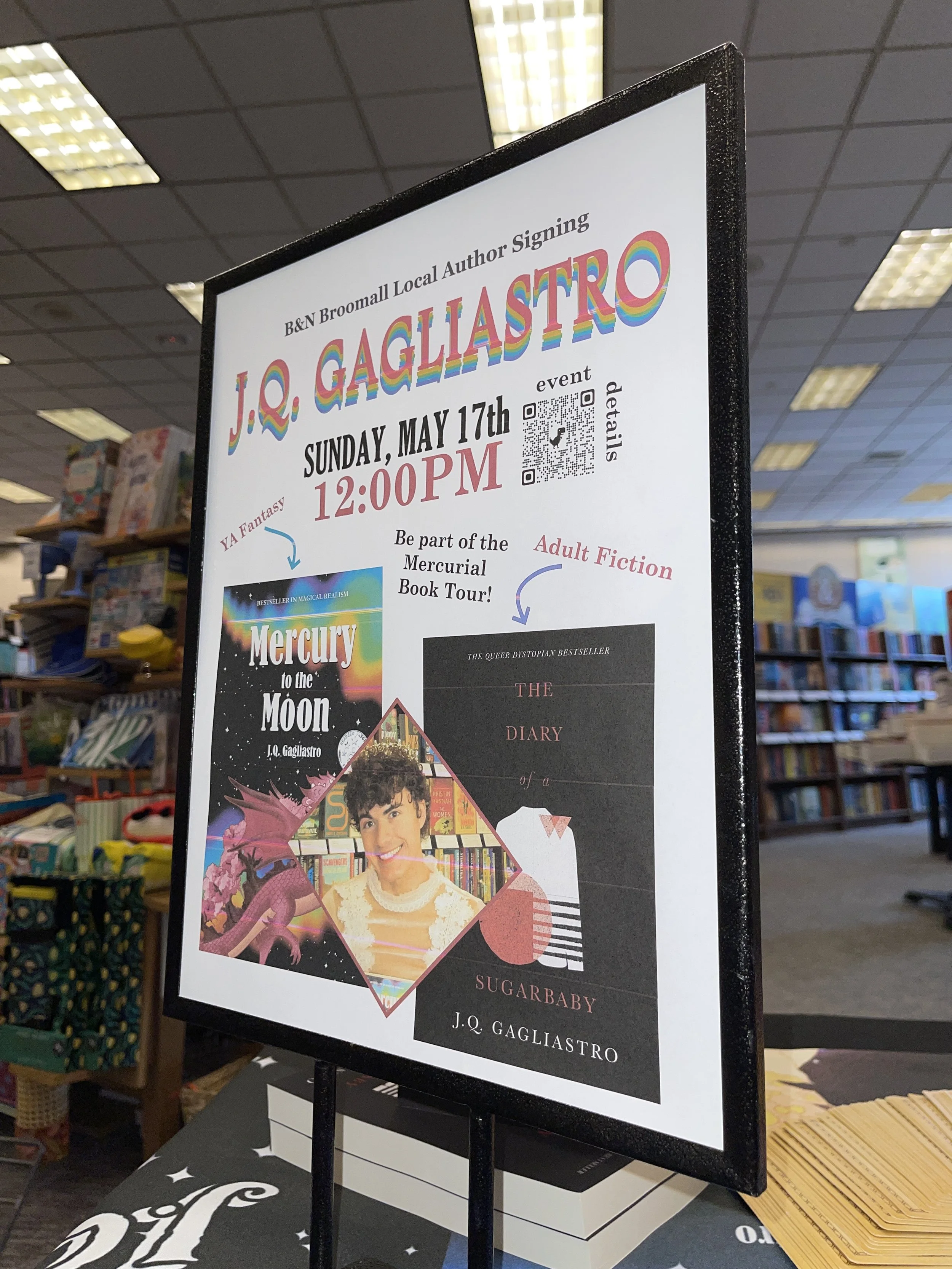 jq gagliastro book signing barnes and noble broomall pa Mercury to the Moon J.Q. Gagliastro barnes &amp; noble fantasy book indie bestseller