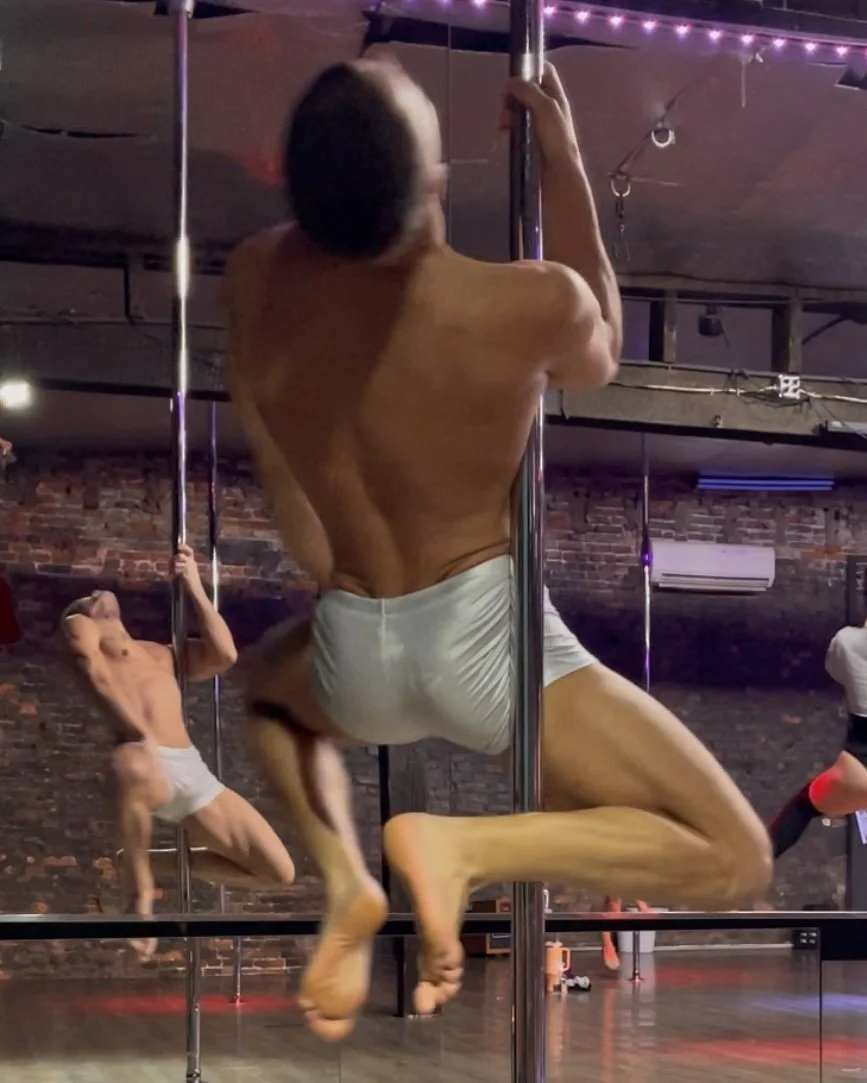 gay male stripper pole dancer in Philly striptease J.Q. Gagliastro