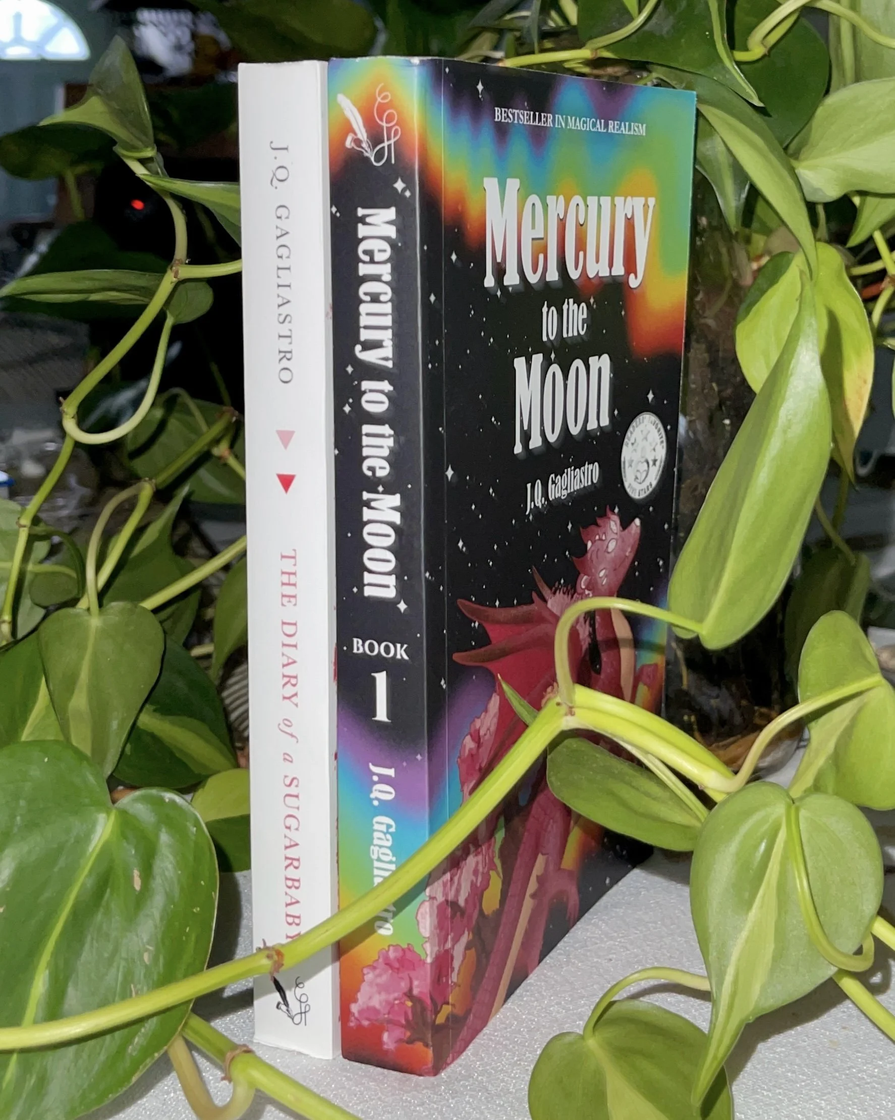 Mercury to the Moon by J.Q. Gagliastro duel set books ya fantasy and The Diary of a Sugarbaby adult political fiction