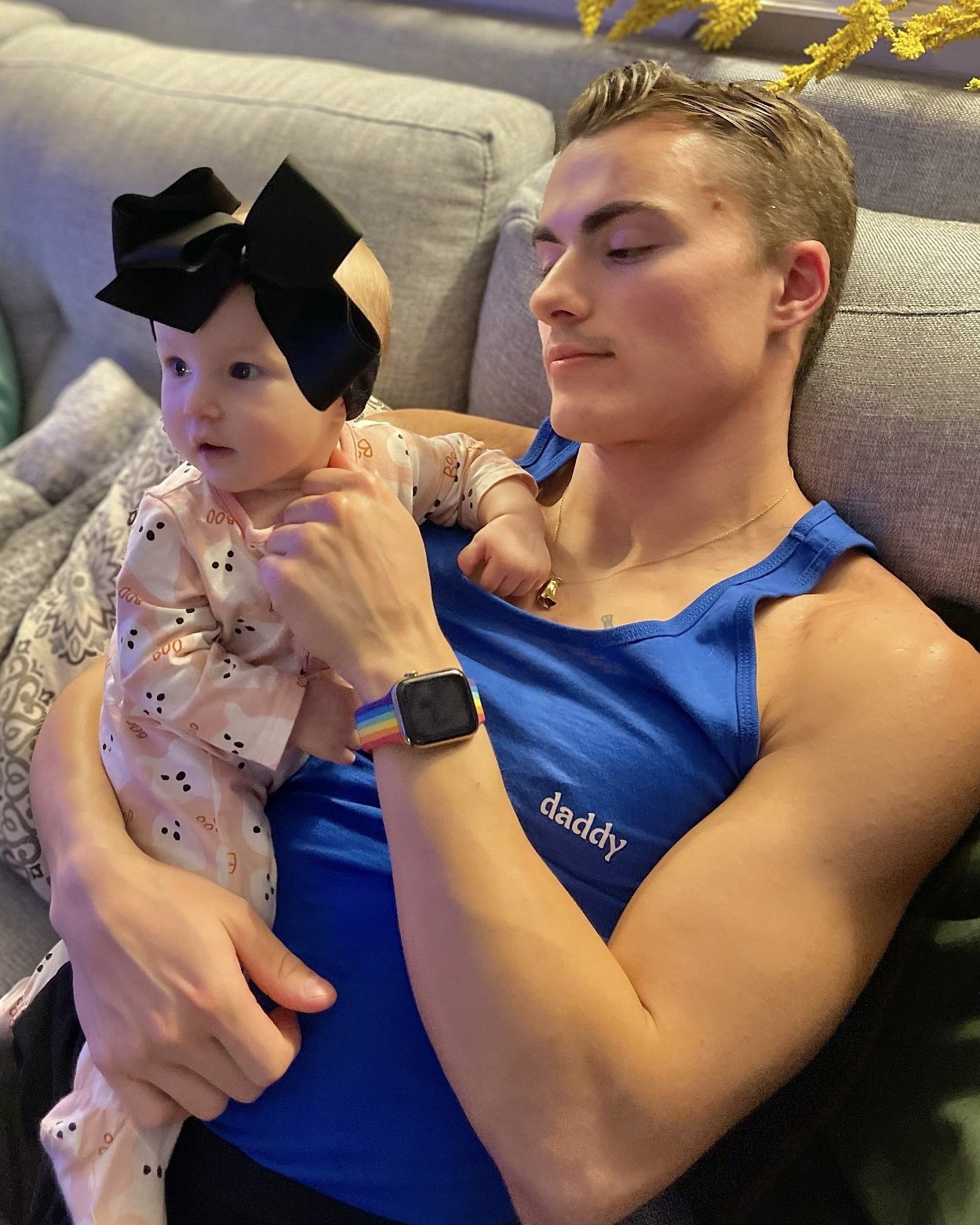 blue daddy tank top men