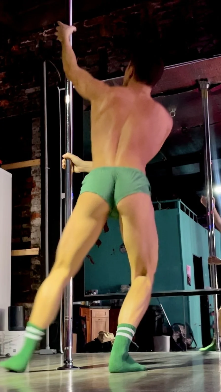 gay male stripper pole dancer in Philly striptease J.Q. Gagliastro