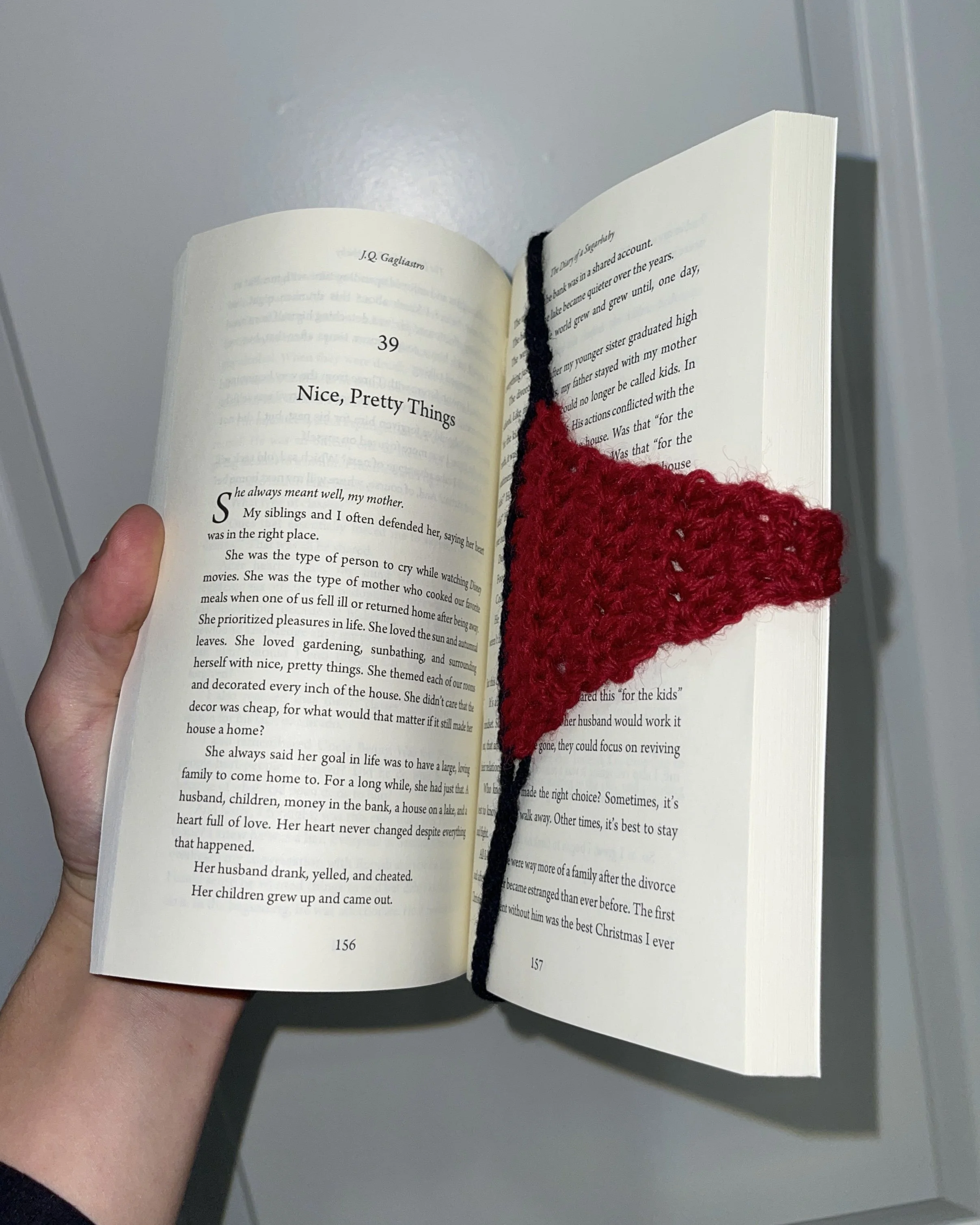 bookmark thong knit bookmark mary sweeney J.Q. Gagliastro thong