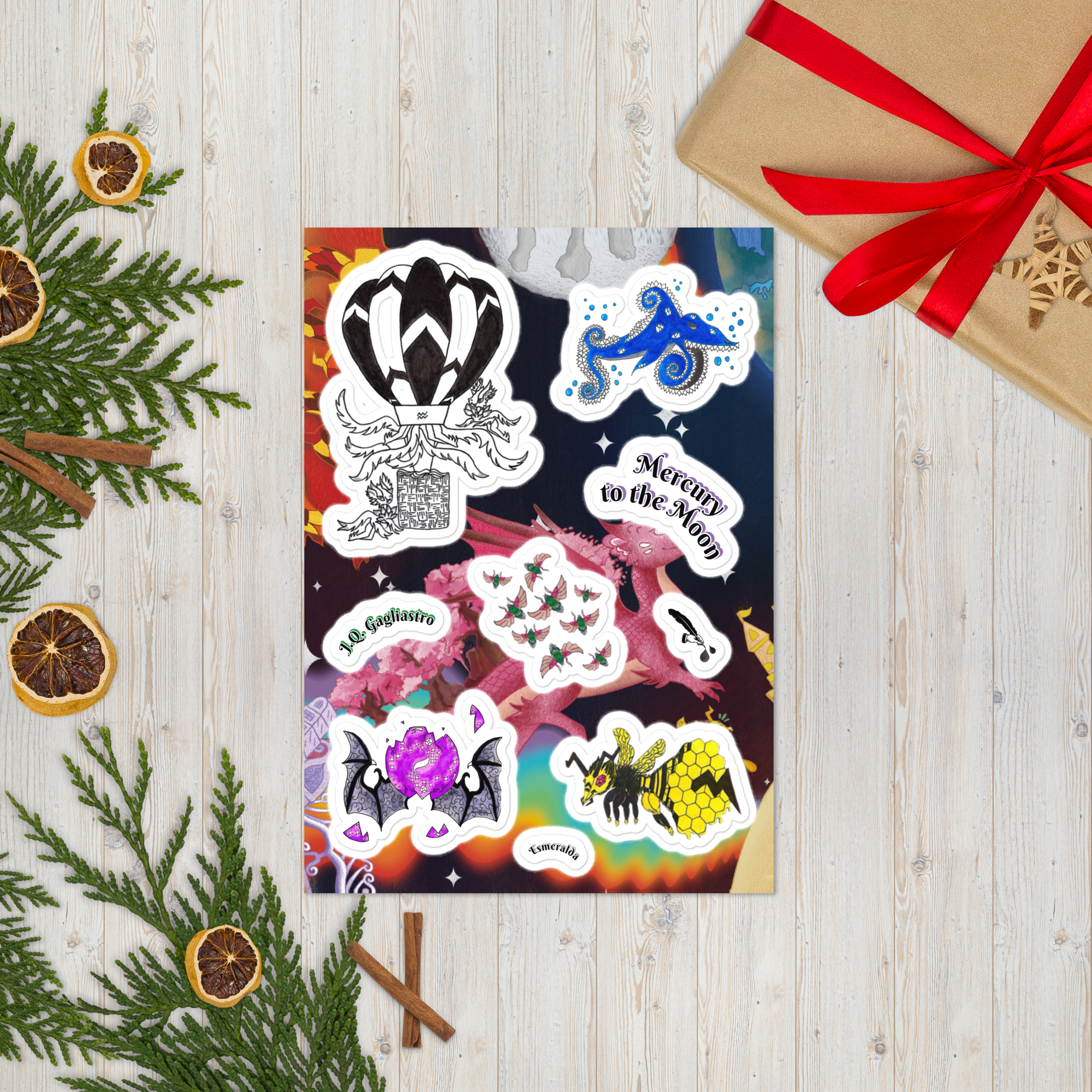 Mercury to the Moon stickers
