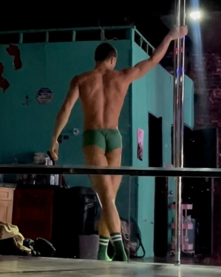 gay male stripper pole dancer in Philly striptease J.Q. Gagliastro