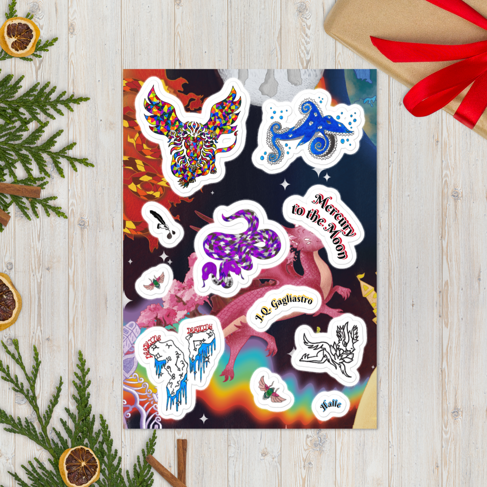 Mercury to the Moon stickers