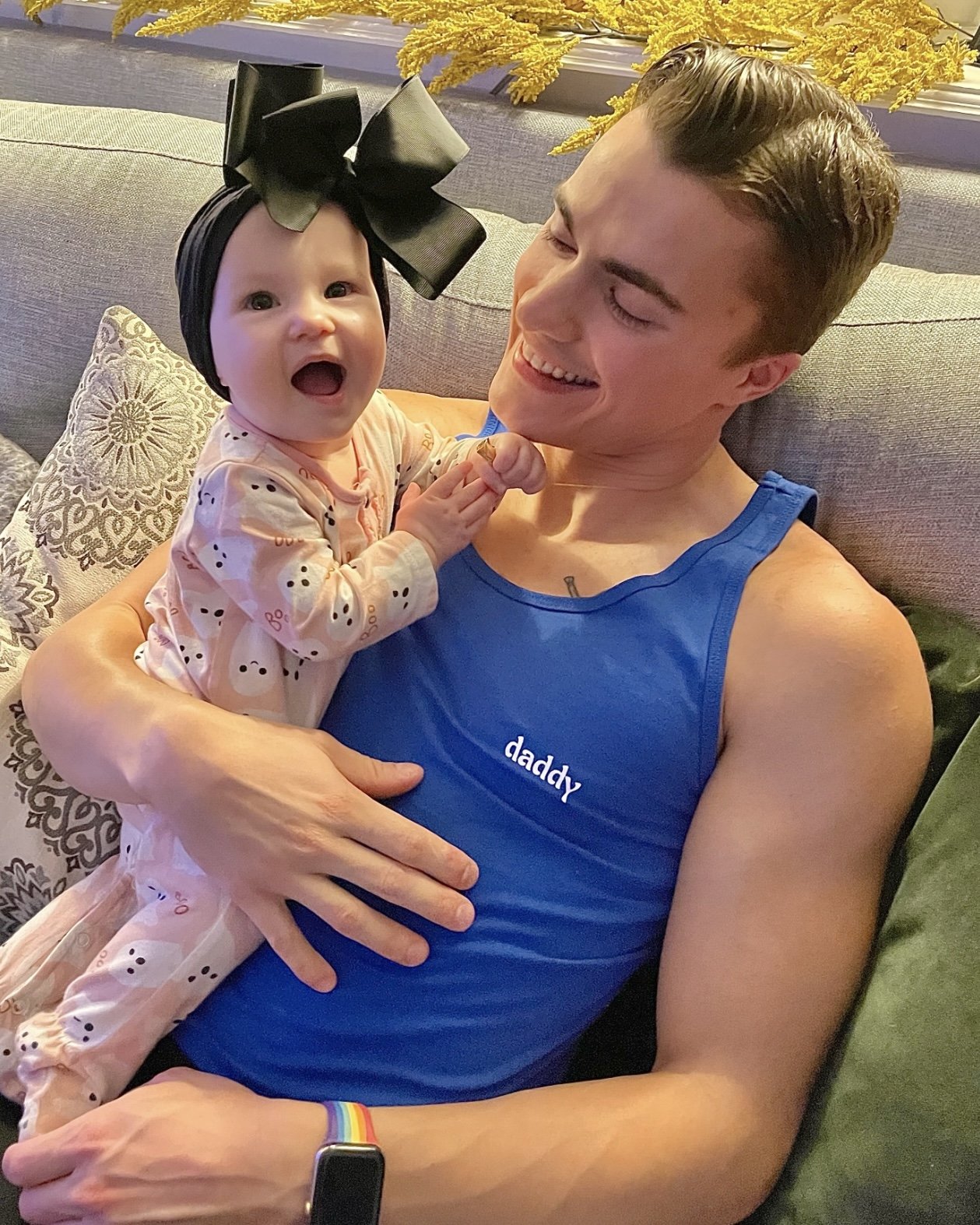 blue daddy tank top men