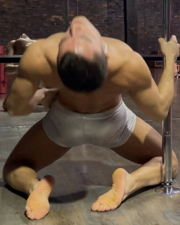 gay male stripper pole dancer in Philly striptease J.Q. Gagliastro