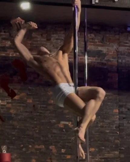 gay male stripper pole dancer in Philly striptease J.Q. Gagliastro