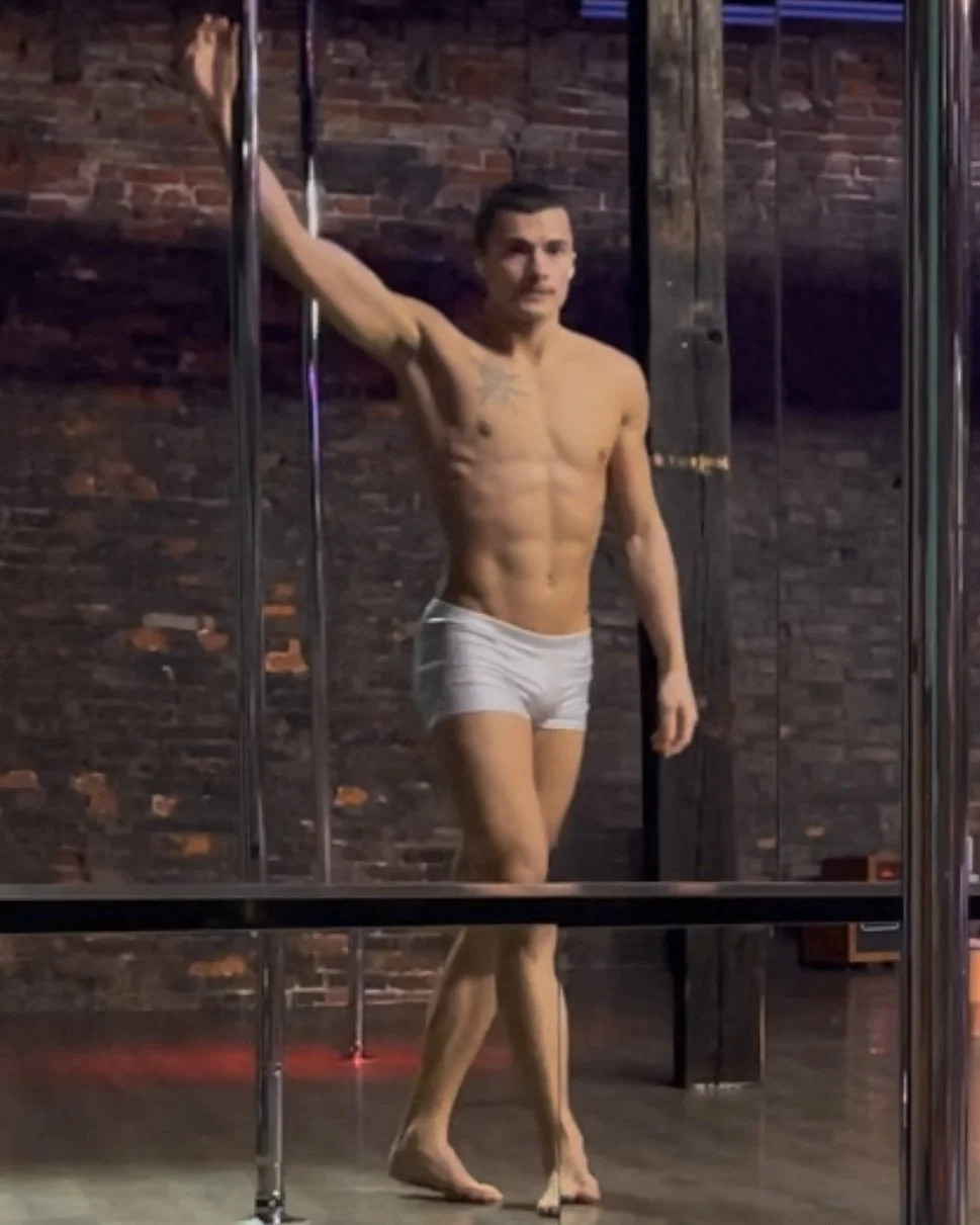 gay male stripper pole dancer in Philly striptease J.Q. Gagliastro