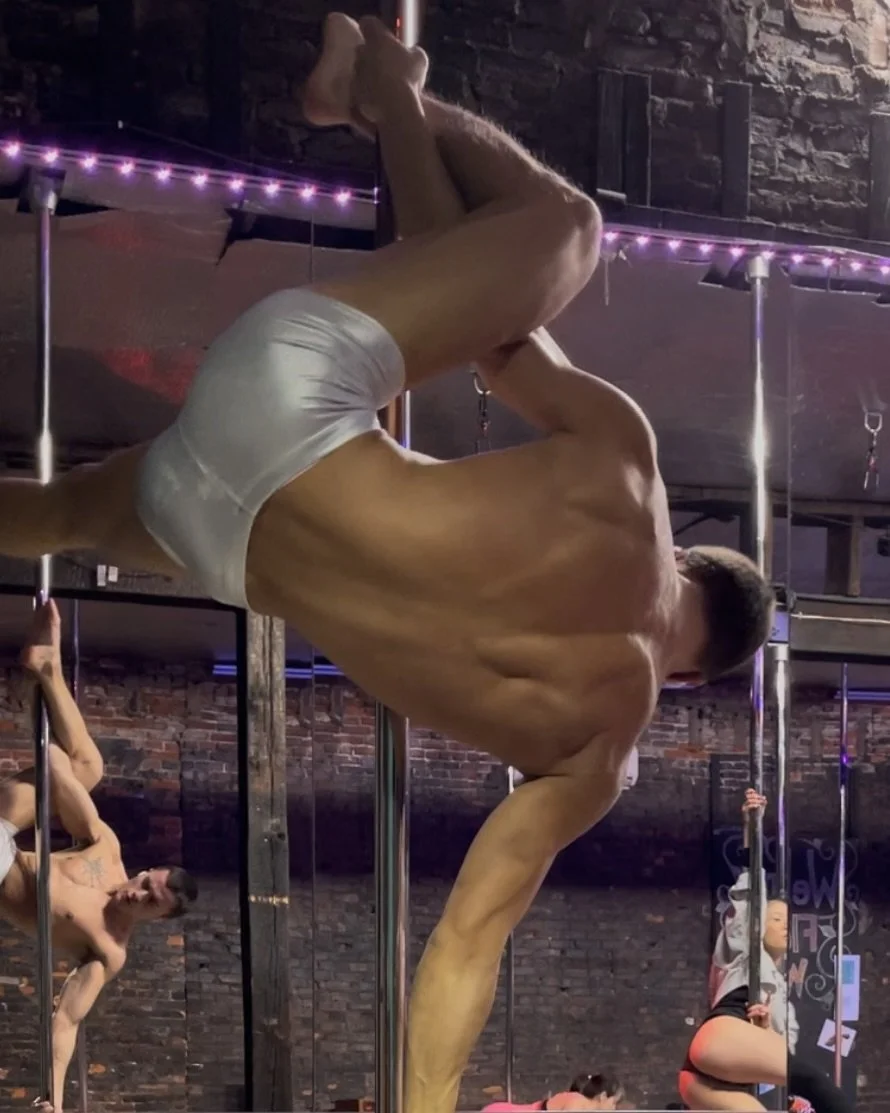 gay male stripper pole dancer in Philly striptease J.Q. Gagliastro