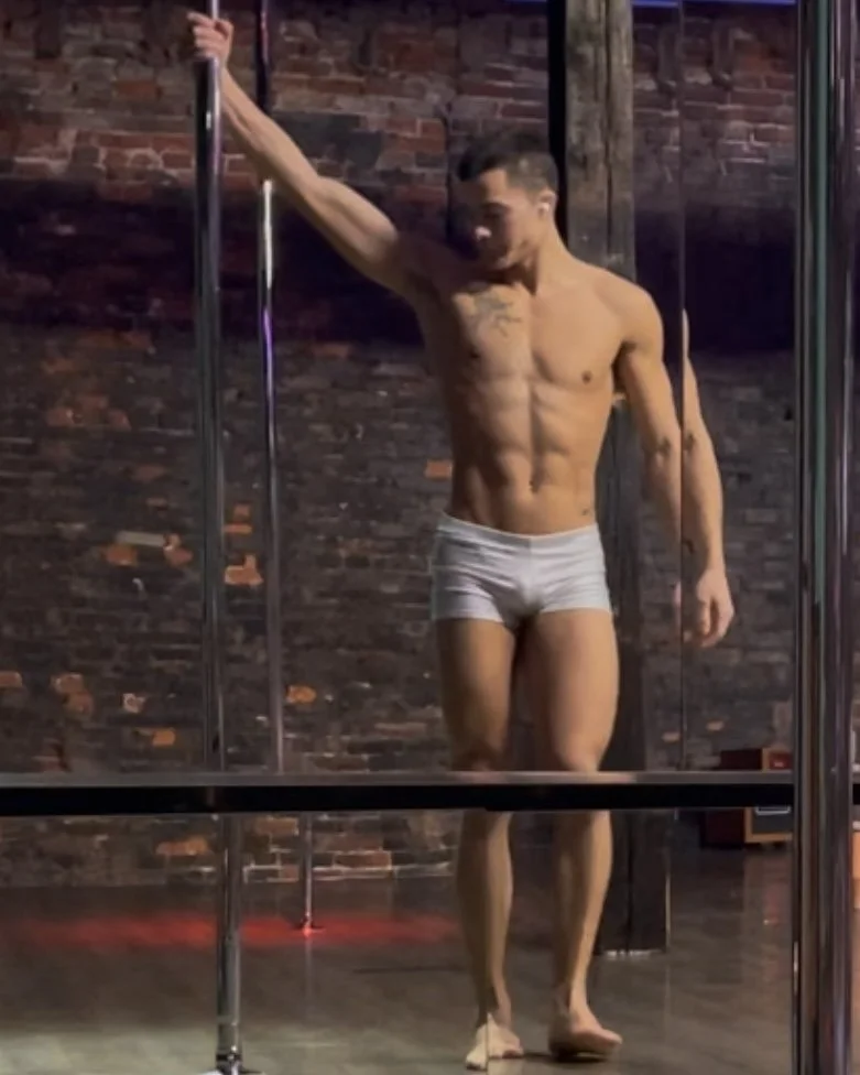gay male stripper pole dancer in Philly striptease J.Q. Gagliastro