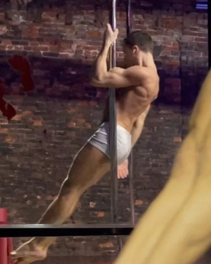 gay male stripper pole dancer in Philly striptease J.Q. Gagliastro
