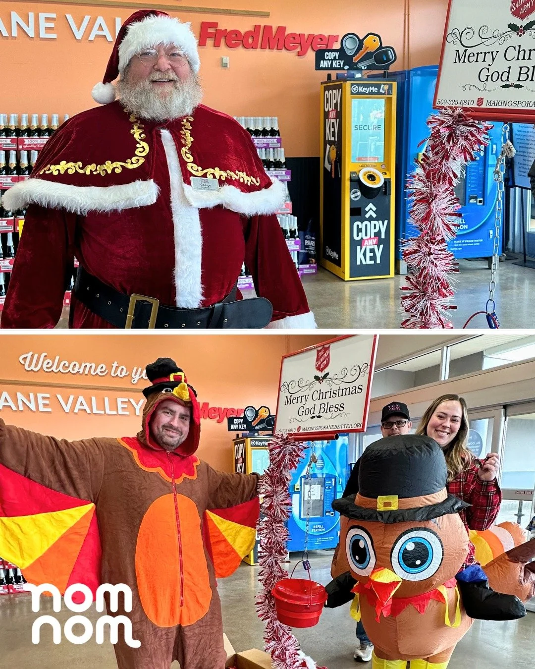 🎄 Ringing in the season with heart! Our amazing staff is out doing their kettle bell shift to raise funds for the @spokanesalvationarmy &mdash; spreading cheer and making a difference one bell at a time.

✨ And great news, our Round Up campaign has 