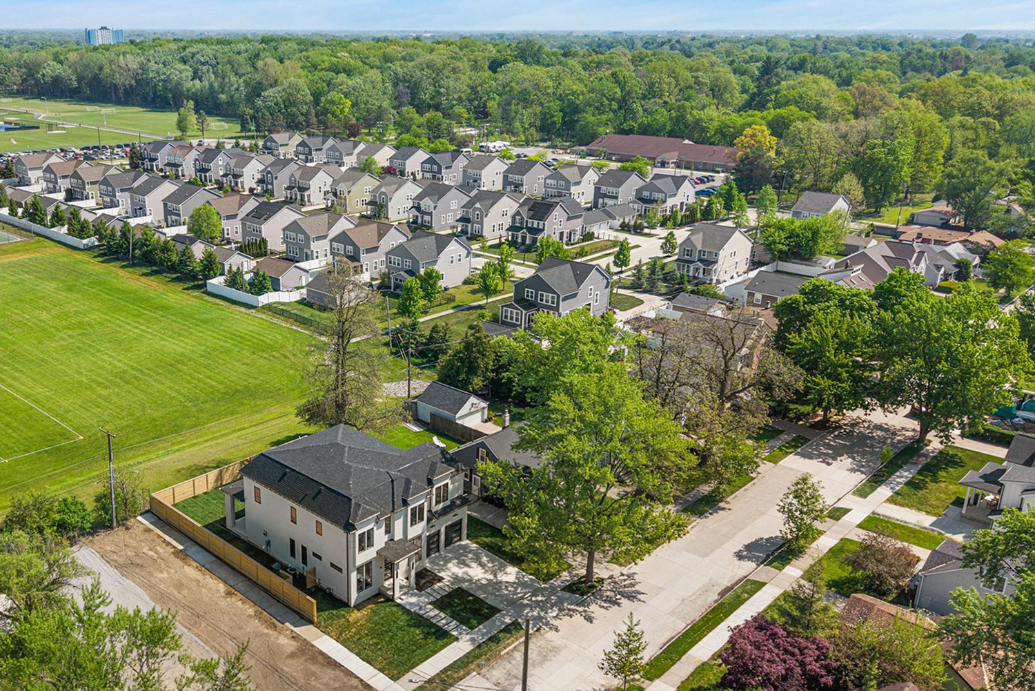 Newer Neighborhood in Metro Detroit Michigan