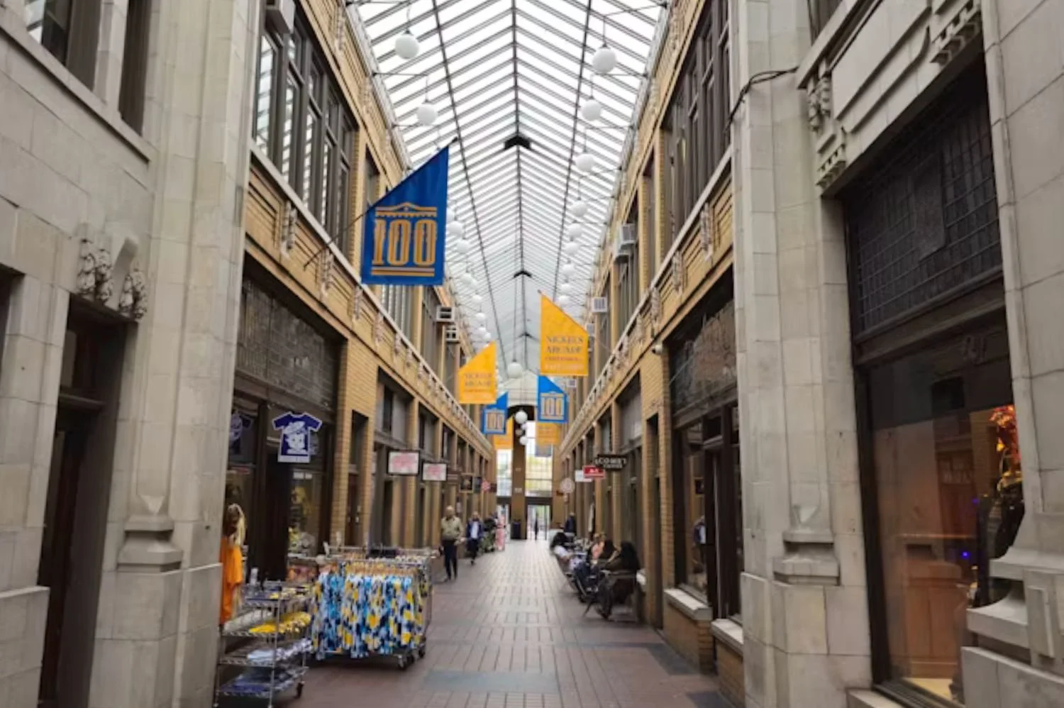 Nickels Arcade walkway skylight in Ann Arbor
