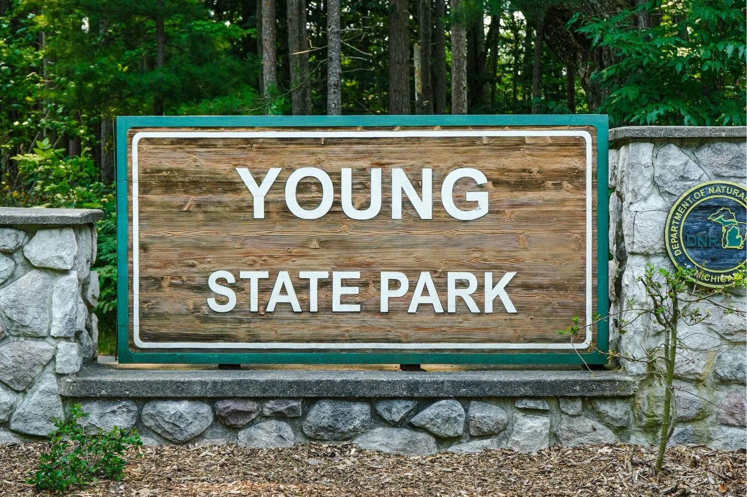 Boyne City Young State Park sign