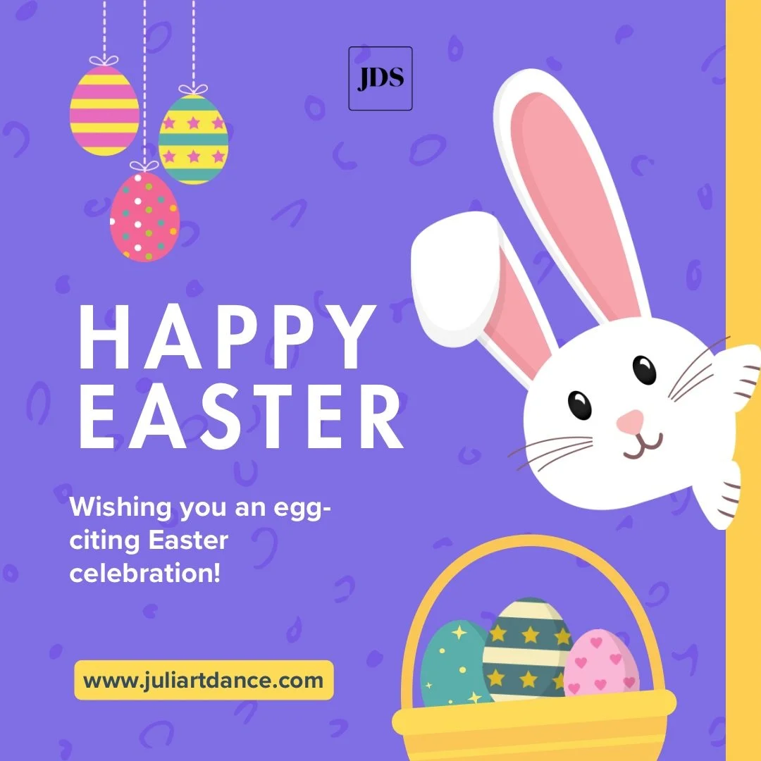 Happy Easter from all of us at Juliart!🪺🐰

#HappyEaster #DancelntoSpring #JuliartDance #jds #HoppyEaster