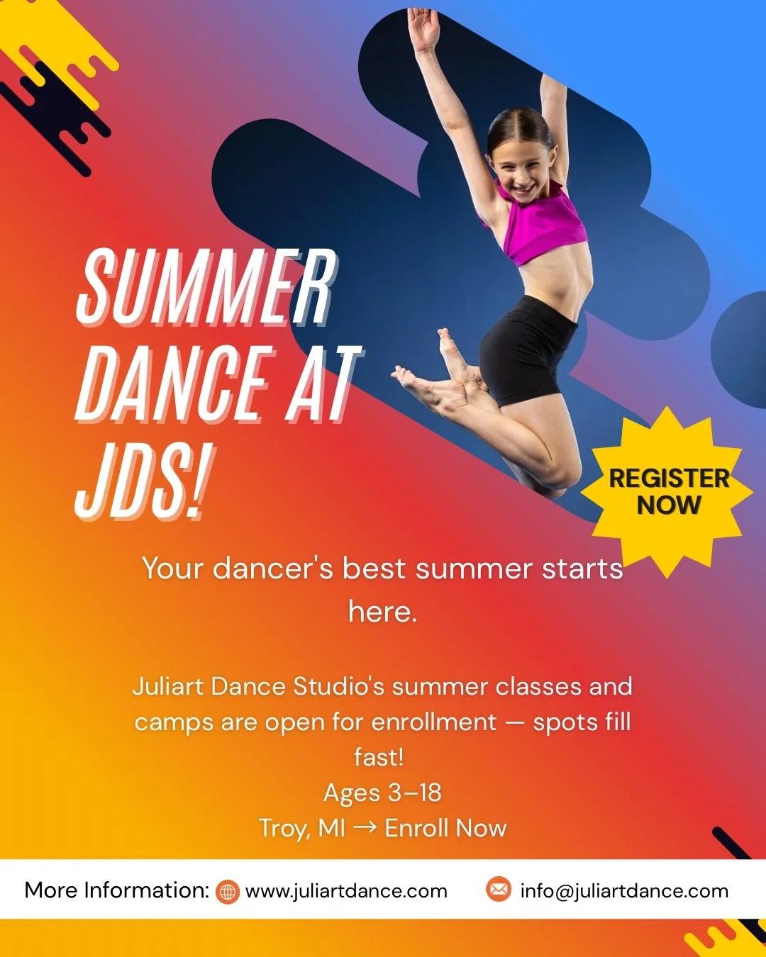 We&rsquo;re still soaking up every moment at Nationals in Myrtle Beach 🌊✨ and the energy has been UNREAL! And when we get home? Summer classes are just 2 weeks away and we&rsquo;re bringing all of this excitement right back to the studio!
Registrati