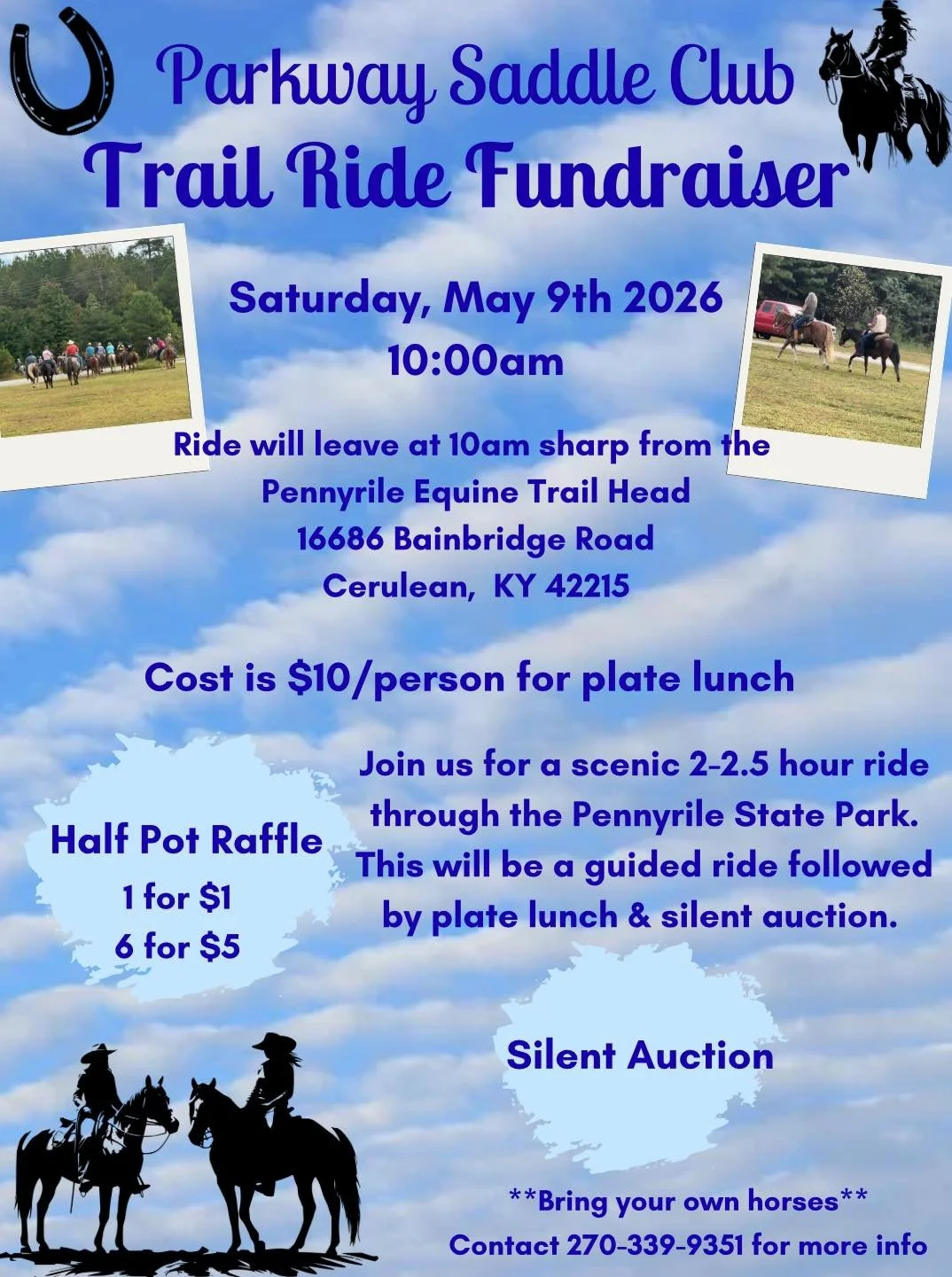 Parkway Saddle Club Trail Ride Fundraiser 