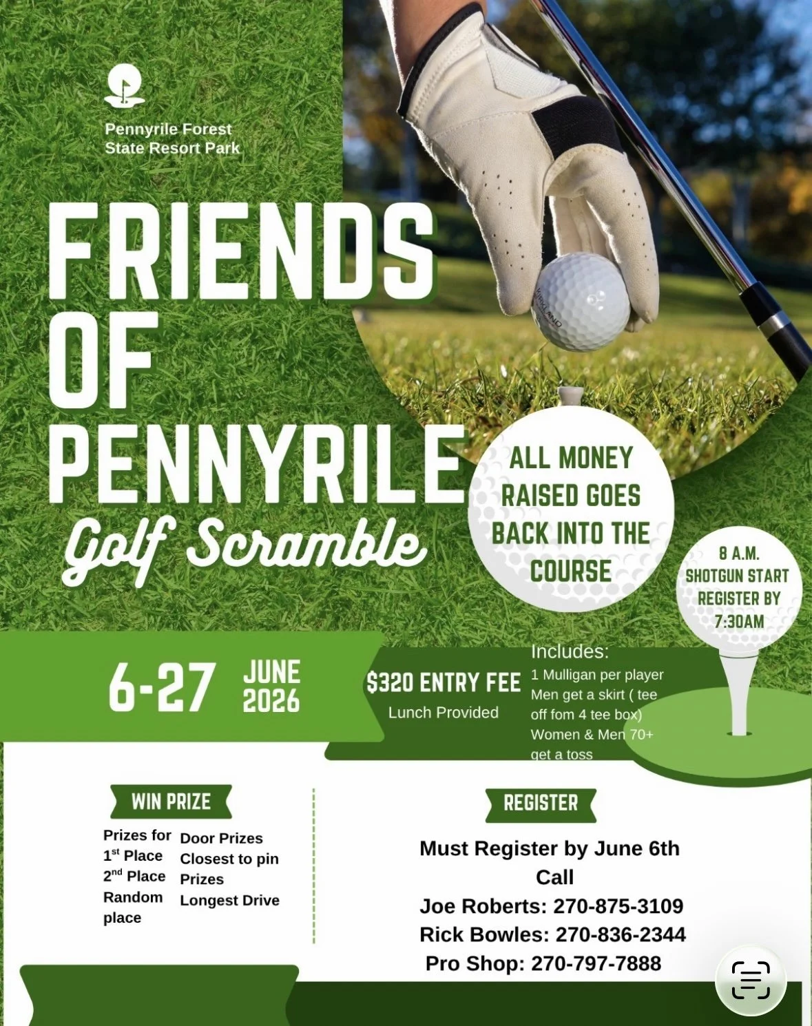 Friends of the Pennyrile Golf Scrabble