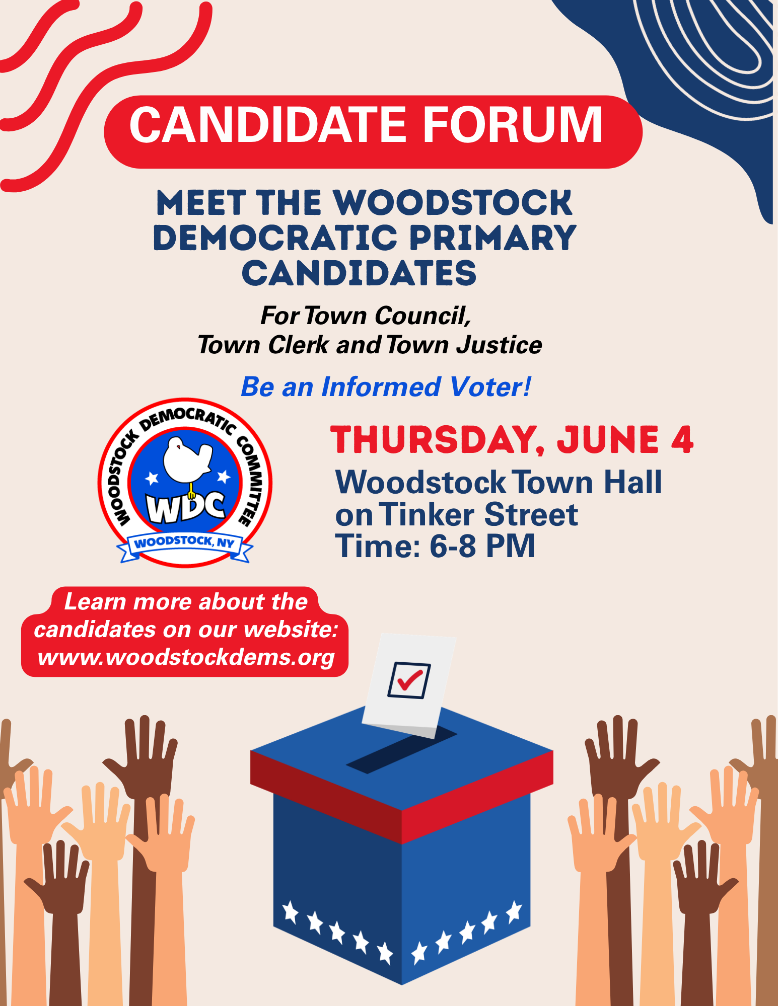 Woodstock Primary Candidate Forum June 4th