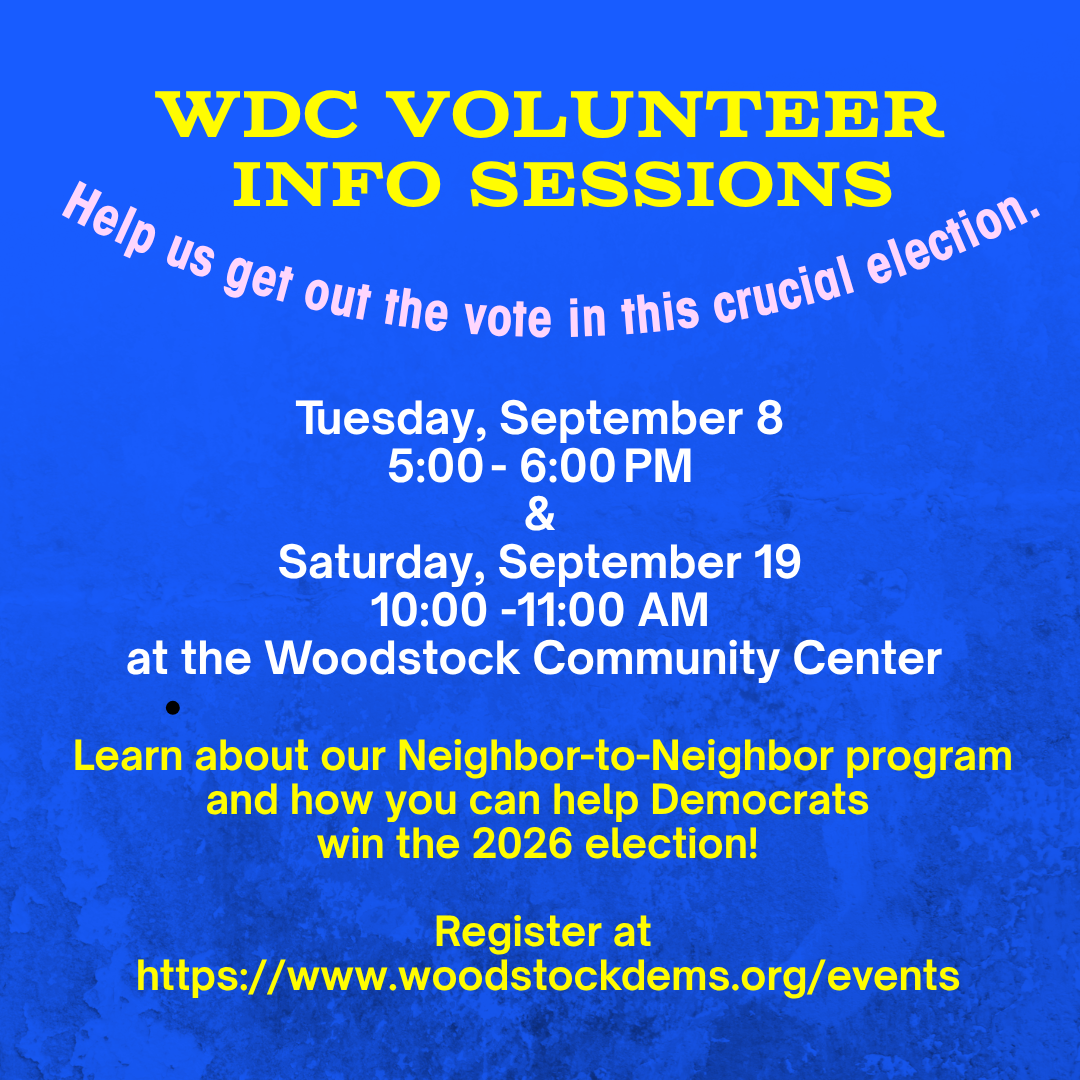WDC VOLUNTEER INFORMATION SESSION: SEP 19