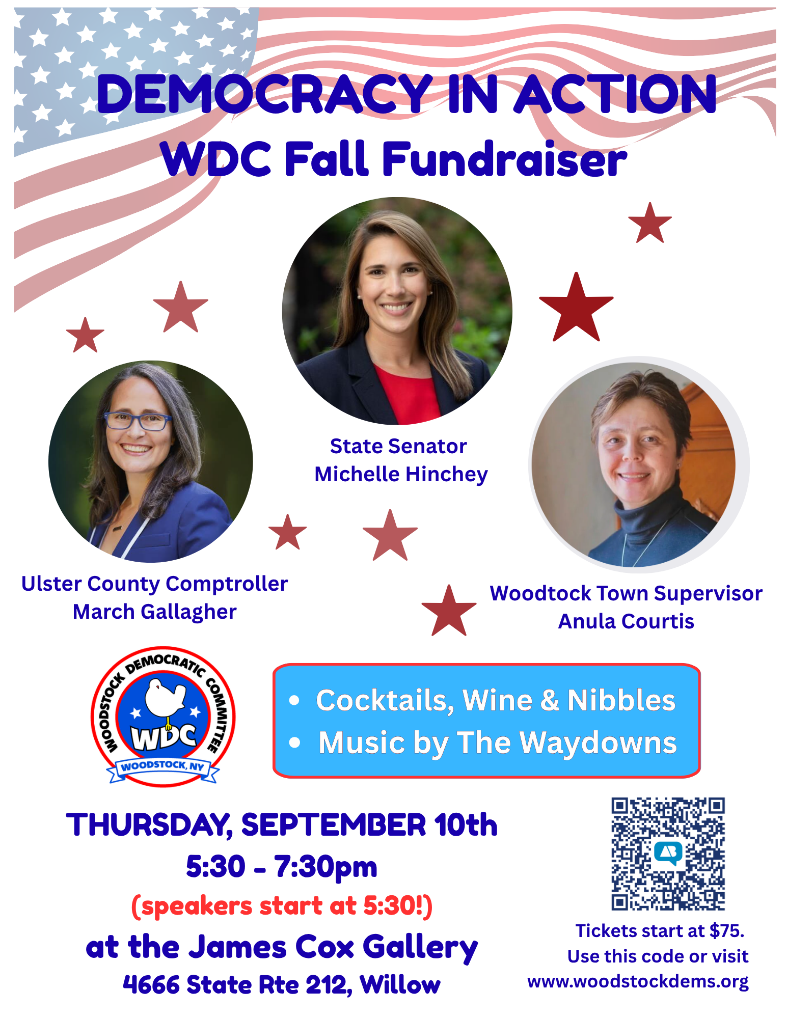 DEMOCRACY IN ACTION! WDC FALL FUNDRAISER @ THE JAMES COX GALLERY
