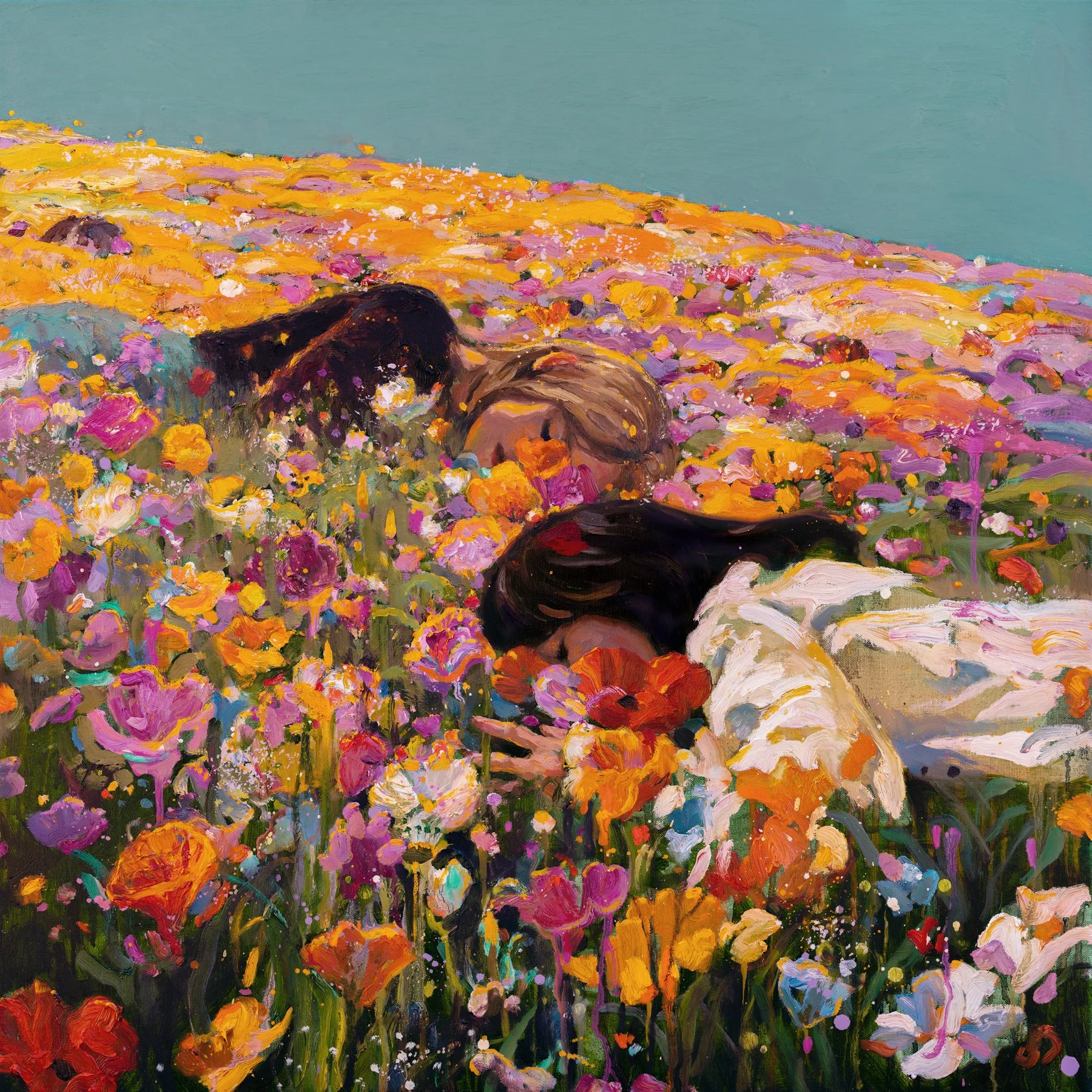 “Wasting Time II” , 24”x24”, Oil and Acrylic on Linen, 2026