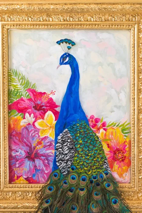 Rái-23.5-x-64-Oil-on-Mirror-real-peacock-feathers-watercolor-paper-acrylic-paint-glitter-crepe-paper.-Hand-gilded-wood-frame.-2018-by-KATE-TOVA-15.jpg