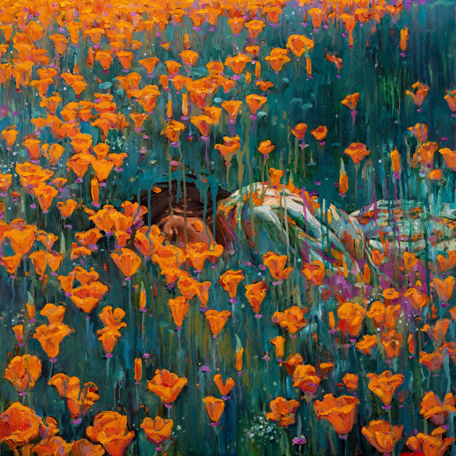 “Fire-Follower”, 30”x30”, Oil and Acrylic on Linen, 2026