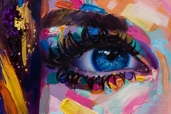 Monique, 36x48, Acrylics, gold leaf, lillies and jewels on wood, 2019 by KATE TOVA 11 (1).jpg